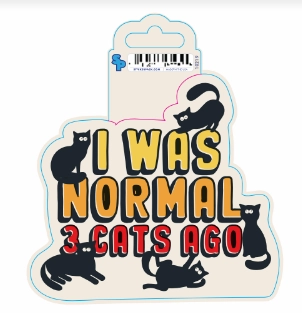 Sticker - Large - Cat Sayings - Normal Three Cats Ago dog pain relief hip joint supplement senior dog care pet arthritis aid dog skin supplement