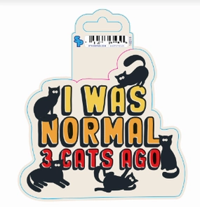 Sticker - Large - Cat Sayings - Normal Three Cats Ago dog pain relief hip joint supplement senior dog care pet arthritis aid dog skin supplement