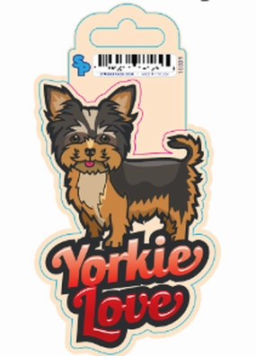 Sticker - Large - Dog Love - Yorkie dog pain relief hip joint supplement senior dog care pet arthritis aid dog skin supplement