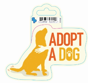 Sticker - Large - Dog Sayings - Adopt A Dog dog pain relief hip joint supplement senior dog care pet arthritis aid dog skin supplement