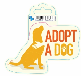 Sticker - Large - Dog Sayings - Adopt A Dog dog pain relief hip joint supplement senior dog care pet arthritis aid dog skin supplement