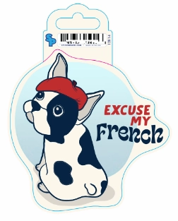 Sticker - Large - Dog Sayings - Excuse My Frenchie Dog dog pain relief hip joint supplement senior dog care pet arthritis aid dog skin supplement