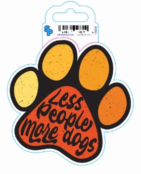 Sticker - Large - Dog Sayings - Less People More Dog Paw dog pain relief hip joint supplement senior dog care pet arthritis aid dog skin supplement