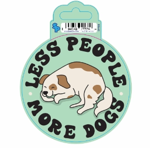 Sticker - Large - Dog Sayings - Less People More Dogs dog pain relief hip joint supplement senior dog care pet arthritis aid dog skin supplement