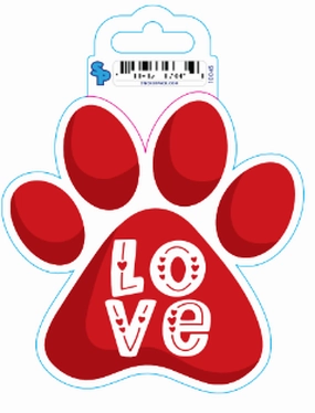 Sticker - Large - Dog Sayings - Love Paw dog pain relief hip joint supplement senior dog care pet arthritis aid dog skin supplement