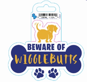 Sticker - Large - Dog Sayings - Wiggle Butts dog pain relief hip joint supplement senior dog care pet arthritis aid dog skin supplement