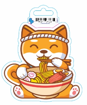 Sticker - Large - Gold Cat Ramen - dog pain relief hip joint supplement senior dog care pet arthritis aid dog skin supplement