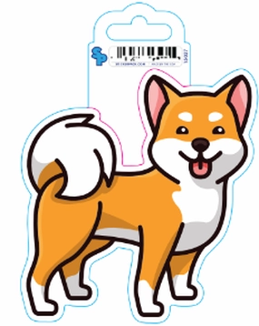 Sticker - Large - Puppy Lines - Shiba Inu dog pain relief hip joint supplement senior dog care pet arthritis aid dog skin supplement