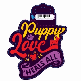 Sticker - Large - Puppy Love Heals All dog pain relief hip joint supplement senior dog care pet arthritis aid dog skin supplement