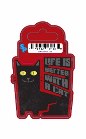 Sticker - Small - Cat Sayings - Better Life With Cat dog pain relief hip joint supplement senior dog care pet arthritis aid dog skin supplement