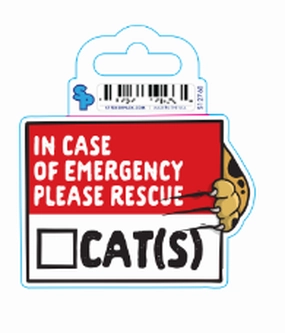 Sticker - Small - Cat Sayings - Emergency Cat Rescue dog pain relief hip joint supplement senior dog care pet arthritis aid dog skin supplement