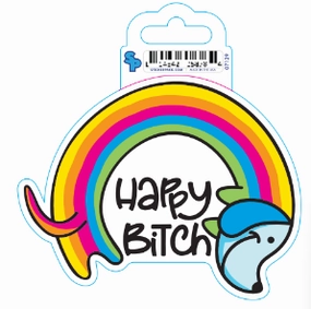 Sticker - Small - Dog Happy Rainbow dog pain relief hip joint supplement senior dog care pet arthritis aid dog skin supplement