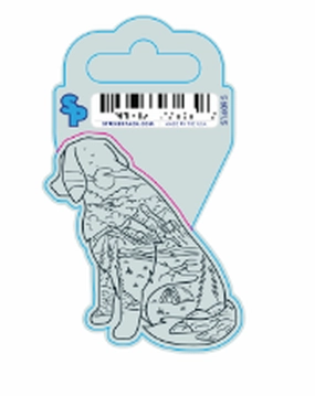 Sticker - Small - Dog Mountain Line Scene dog pain relief hip joint supplement senior dog care pet arthritis aid dog skin supplement