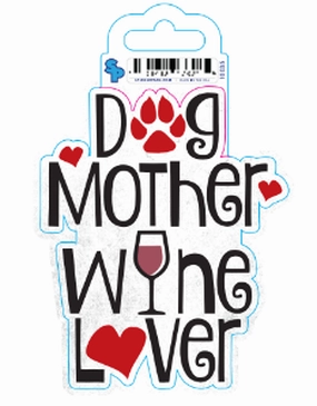 Sticker - Small - Dog Sayings - Dog and Wine Lover dog pain relief hip joint supplement senior dog care pet arthritis aid dog skin supplement