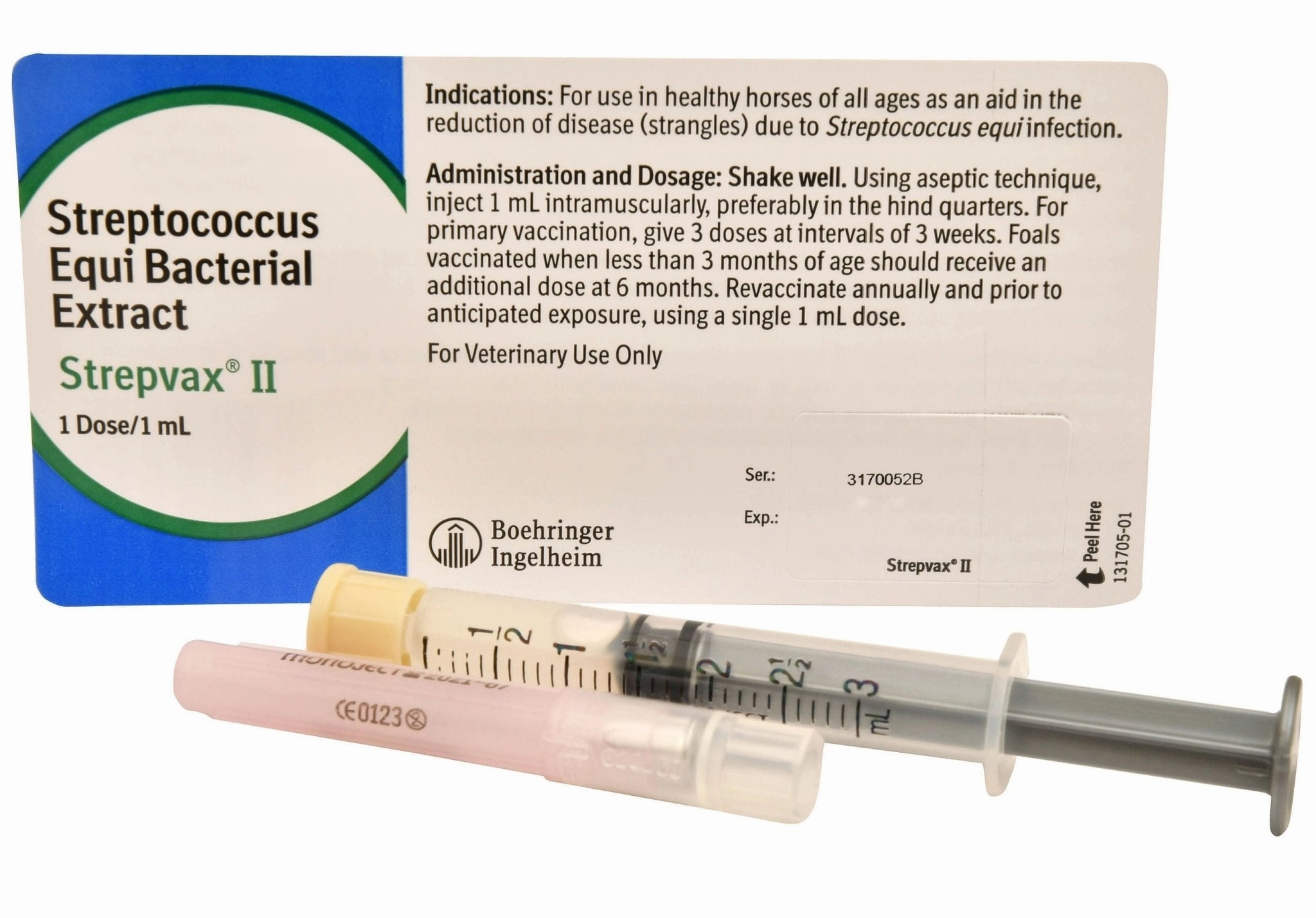 Strepvax II (with syringe/needle) Vaccine for Horses tuff dog toys durable toys for dogs chew tested toys hard chew toy strong plush
