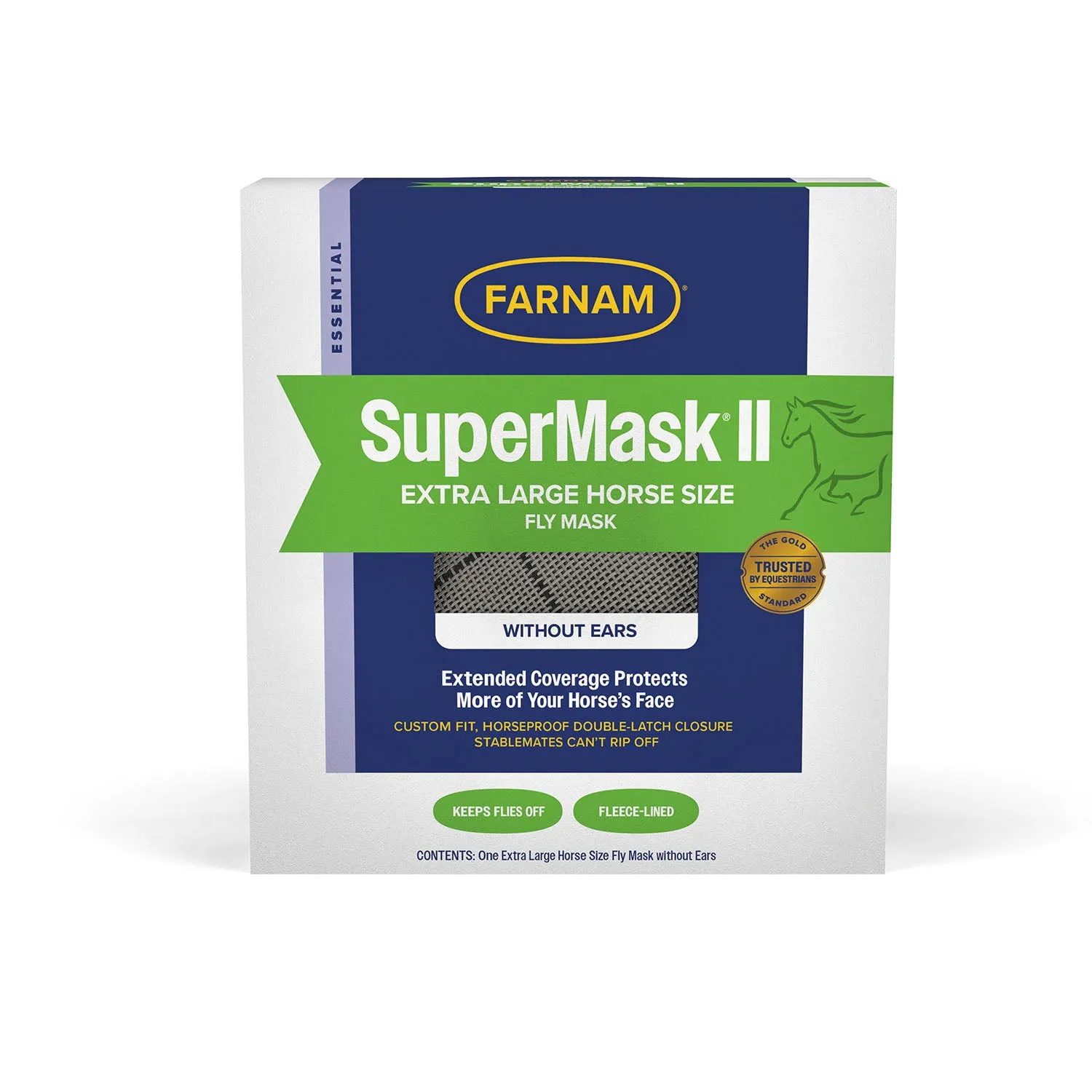 SuperMask II Classic Fly Mask with Ears, XL