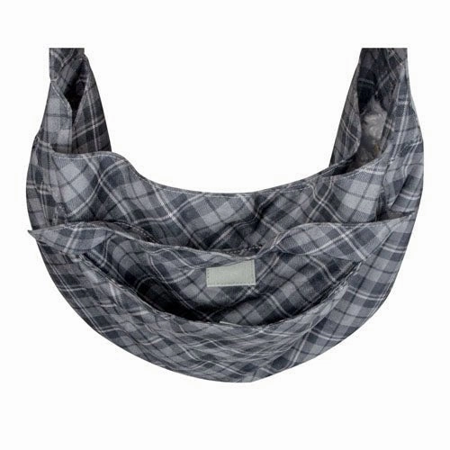 Susan Lanci Scotty Charcoal Plaid Cuddle Carrier