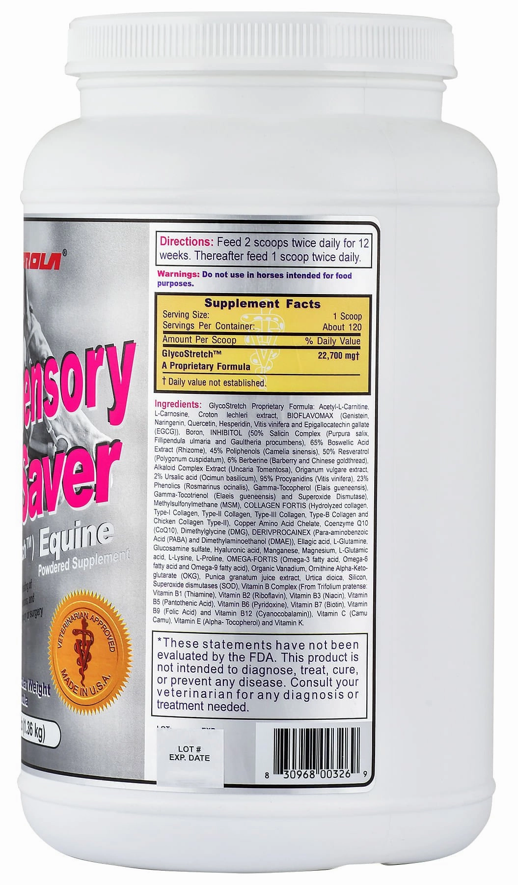 SuspensorySaver Equine Powdered Supplement
