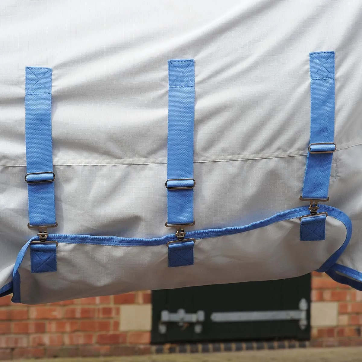 Sweet Itch Shield Combo Neck Horse Fly Sheet, White/Blue