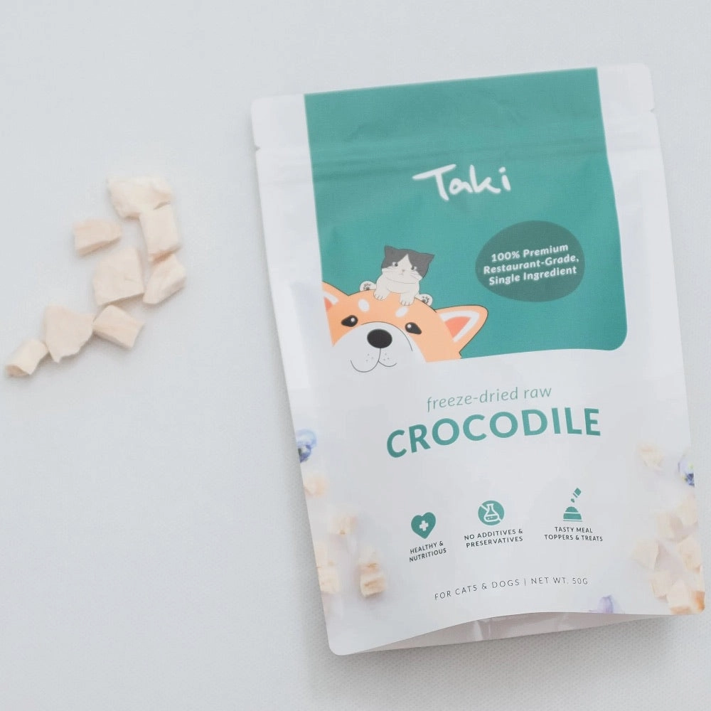 Taki Crocodile Cubes Freeze-Dried Treats For Cats & Dogs 50g