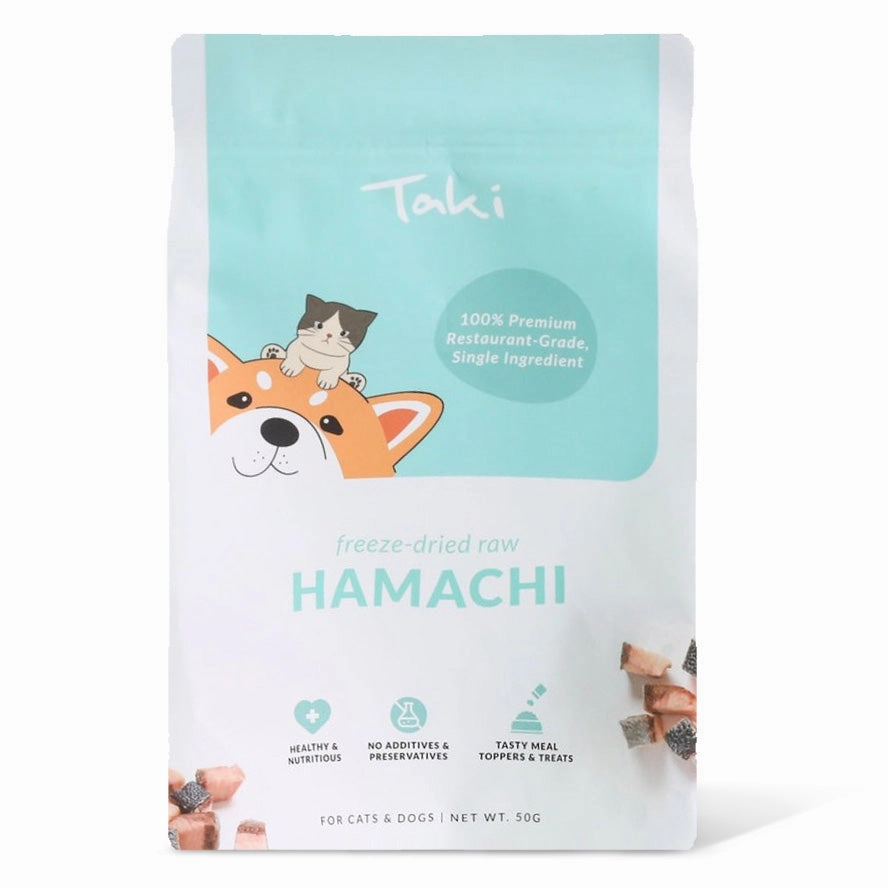 Taki Hamachi Yellowtail Fish Freeze-Dried Treats For Cats & Dogs 50g dog sweater dog tuxedo dog dress holiday dog outfit dog birthday shirt