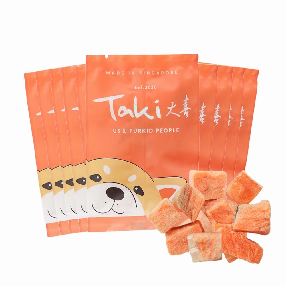 Taki King Salmon Freeze-Dried Treats For Cats & Dogs (10 Packets) 90g cat snacks catnip treats healthy cat food cat reward treats low calorie cat food