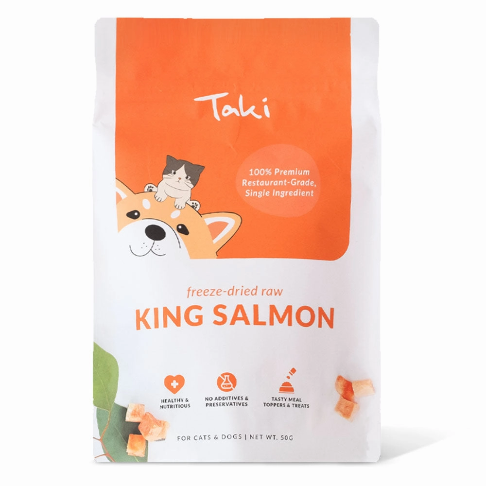 Taki King Salmon Freeze-Dried Treats For Cats & Dogs 50g dog chew toys dog dental chews durable chew toys puppy chew toy bone chew