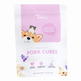 Taki Pork Cubes Freeze-Dried Treats For Cats & Dogs 50g chicken fence goat pen animal fencing electric fencing portable livestock fence