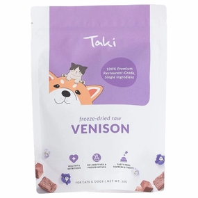 Taki Venison Cubes Freeze-Dried Treats For Cats & Dogs 50g dog sweater dog tuxedo dog dress holiday dog outfit dog birthday shirt