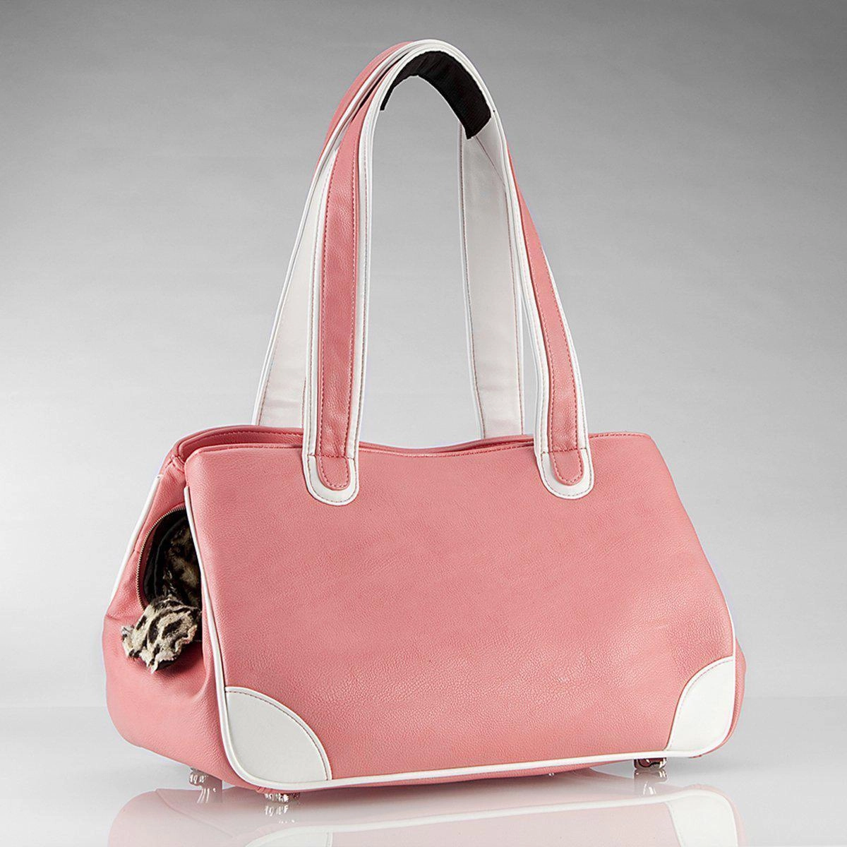 Te Quiero Chihuahua Rescue Me Tote Faux Leather Dog Carrier Pink