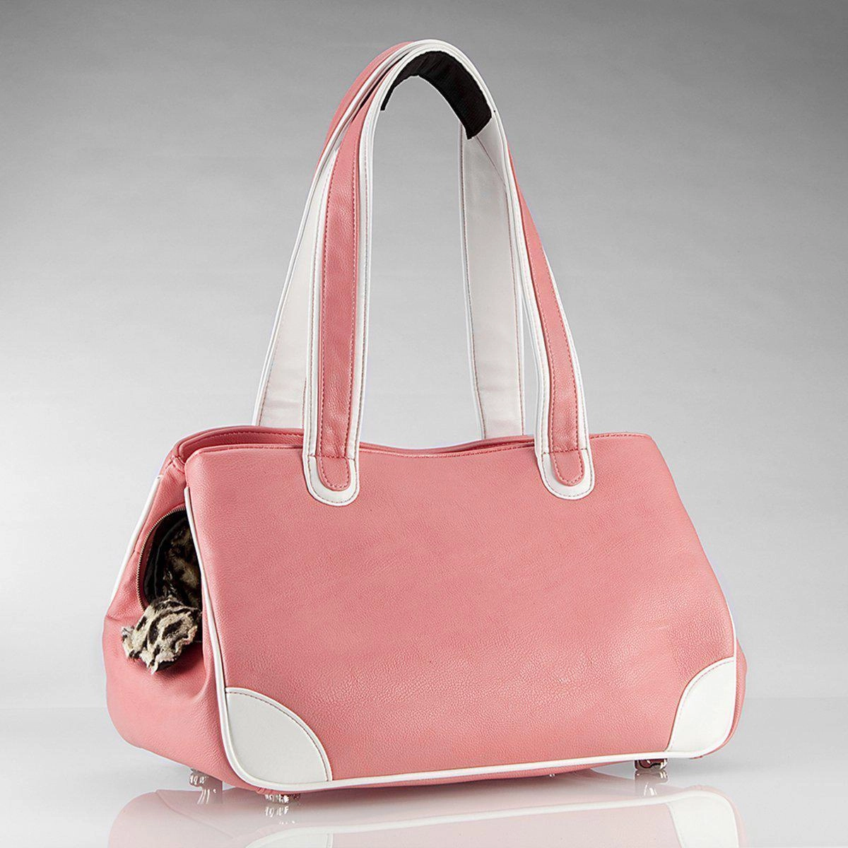 Te Quiero Chihuahua Rescue Me Tote Faux Leather Dog Carrier Pink