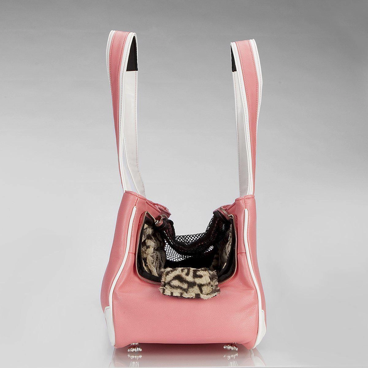 Te Quiero Chihuahua Rescue Me Tote Faux Leather Dog Carrier Pink