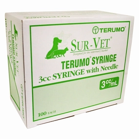 Terumo SUR-VET Luer Lock Syringe with Needle, 3 cc LL, 100 ct sheep feed sheep mineral sheep hay sheep pellets sheep salt block