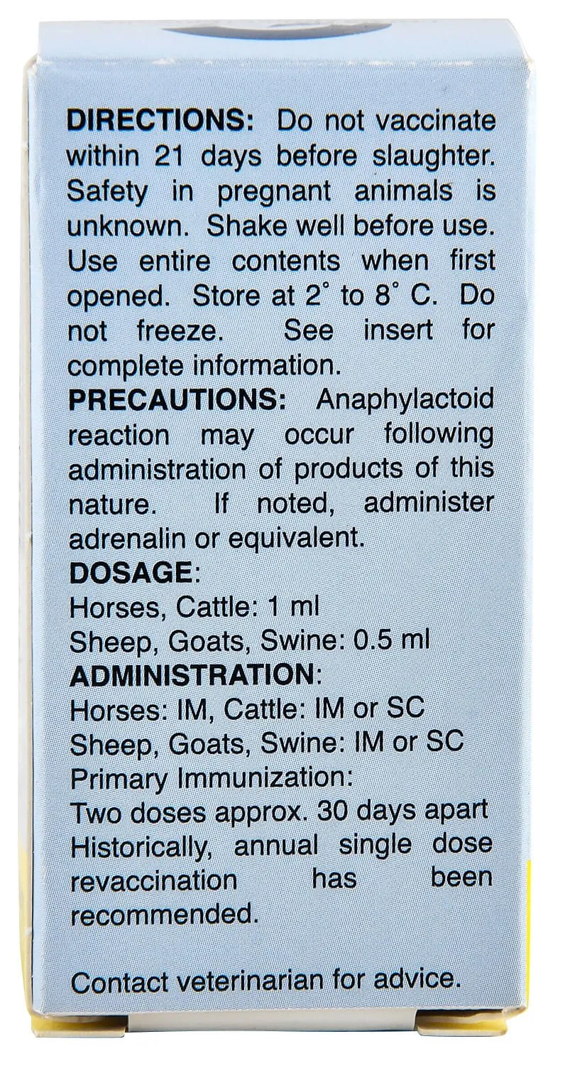 Tetanus Toxoid Concentrate Vaccine for Horses & Livestock