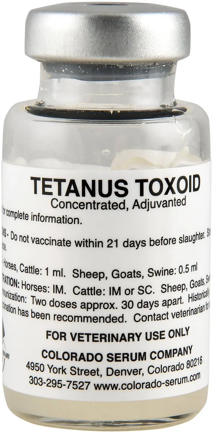 Tetanus Toxoid Concentrate Vaccine for Horses & Livestock