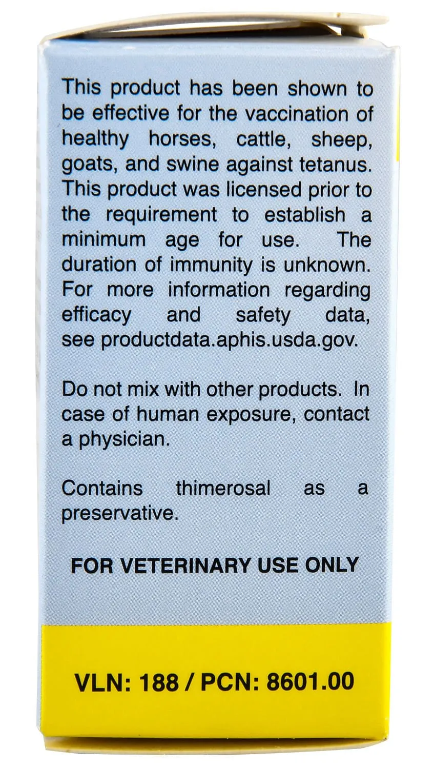 Tetanus Toxoid Concentrate Vaccine for Horses & Livestock