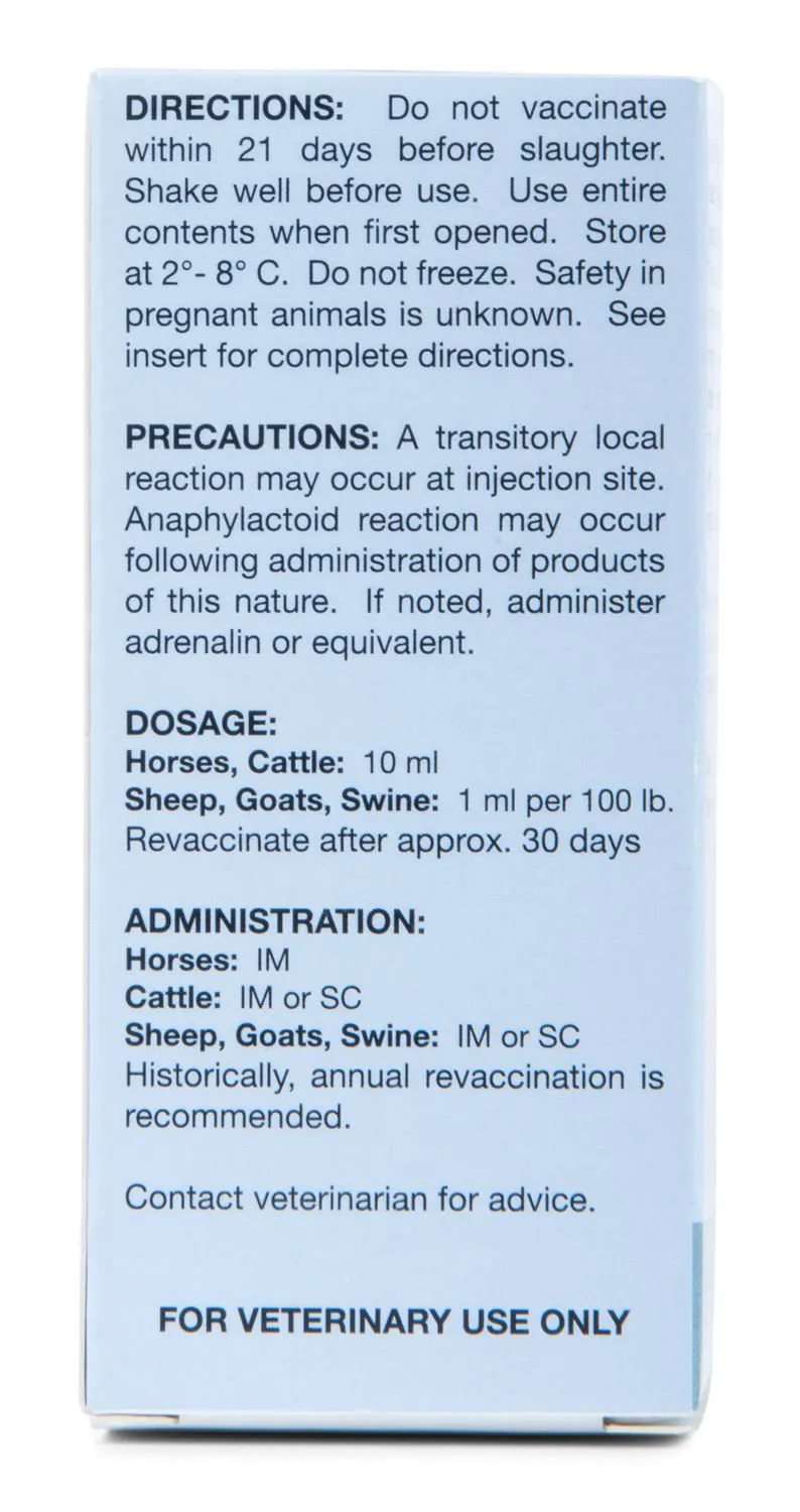 Tetanus Toxoid Vaccine for Animals