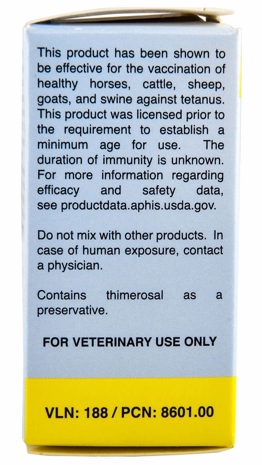 Tetanus Toxoid Concentrate Vaccine for Horses & Livestock