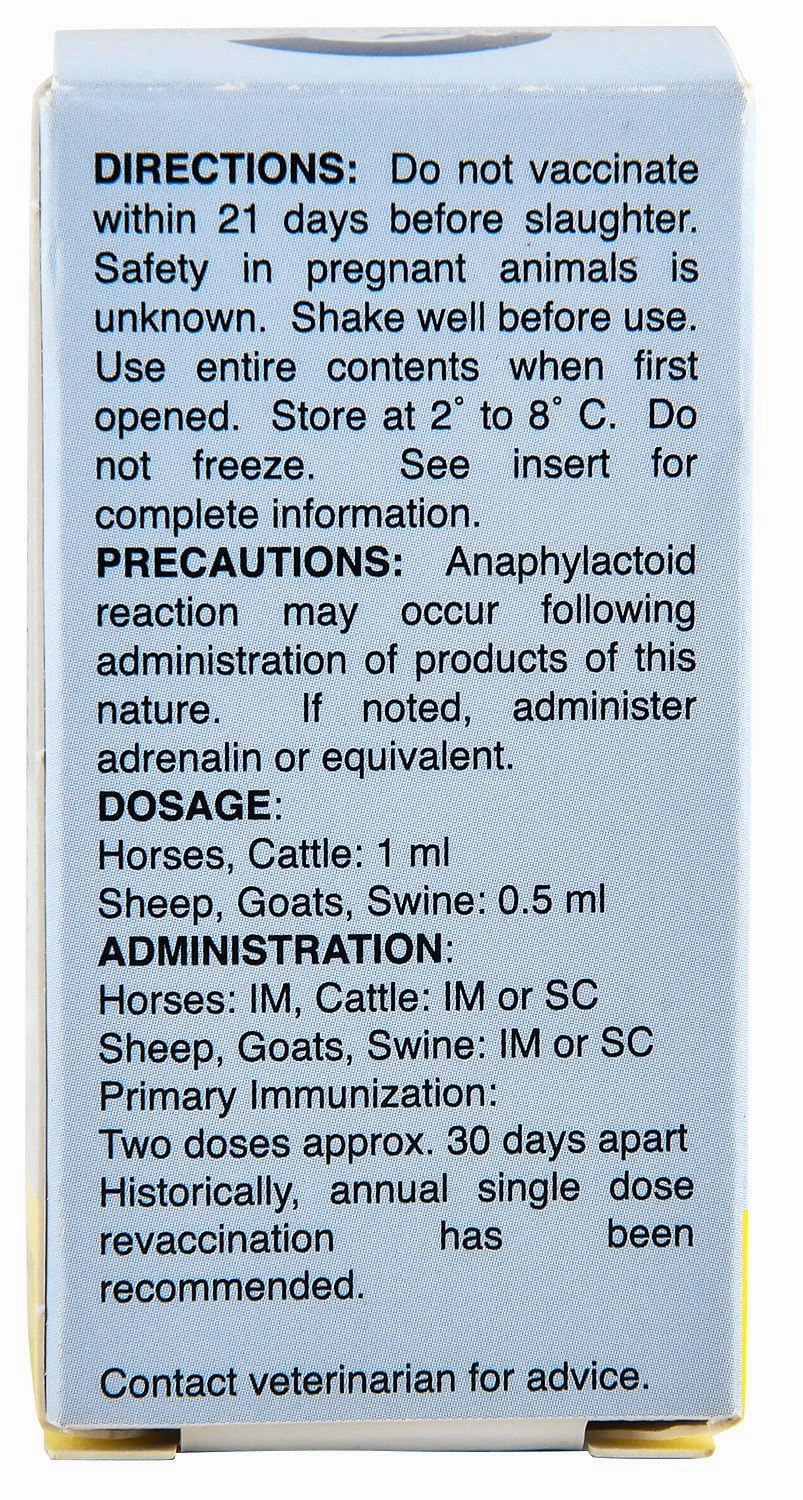 Tetanus Toxoid Concentrate Vaccine for Horses & Livestock