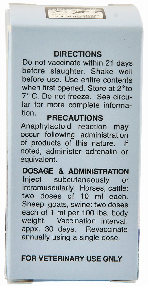 Tetanus Toxoid Vaccine for Animals