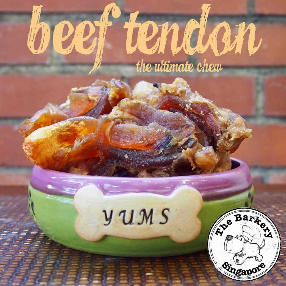 The Barkery Beef Tendon Dehydrated Dog Treats 200g