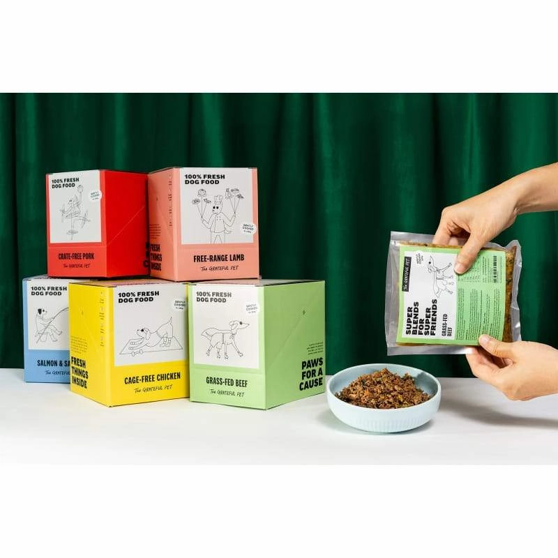 The Grateful Pet Gently Cooked Crate-Free Pork Frozen Dog Food 2kg