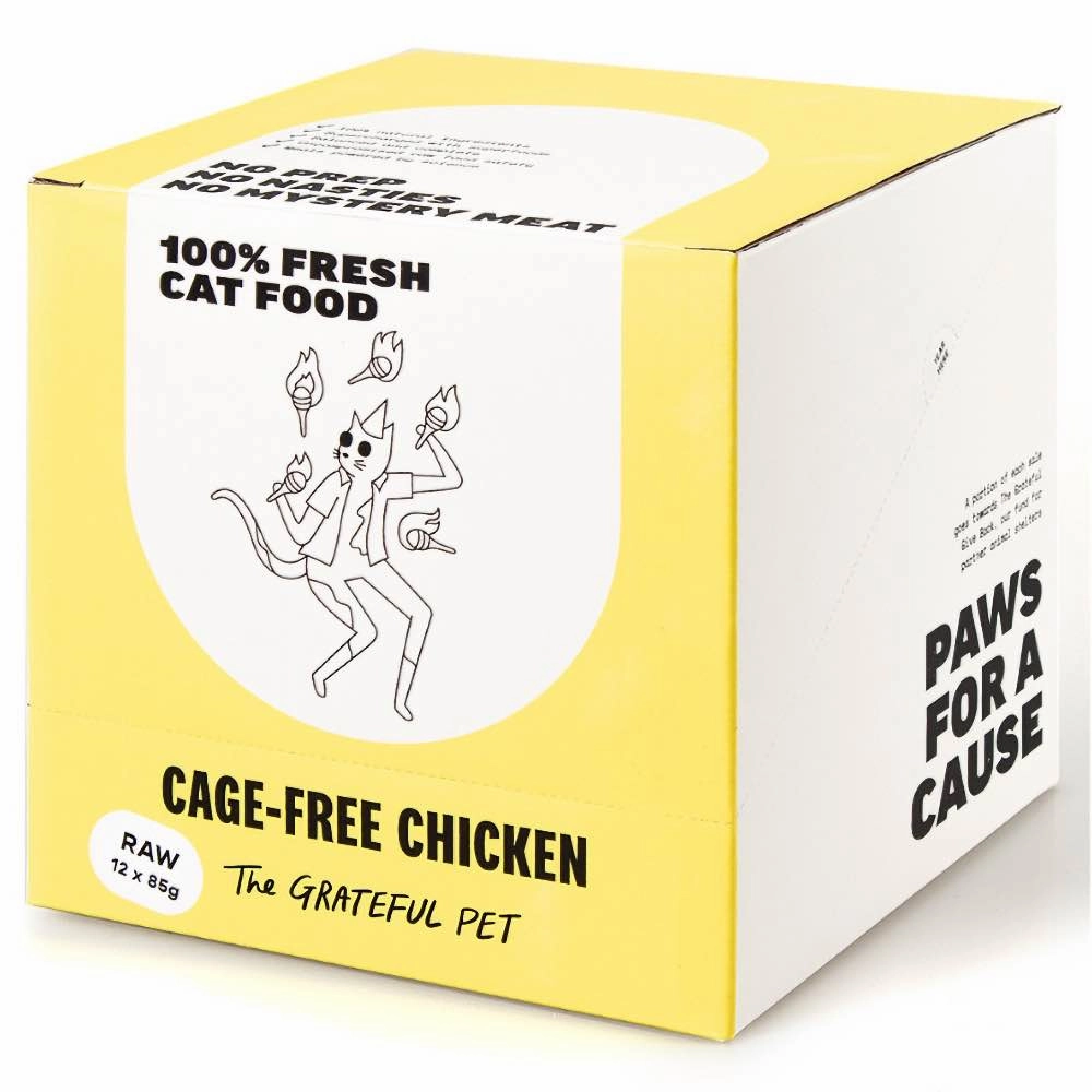 The Grateful Pet Raw Cage-Free Chicken Frozen Cat Food 1.02kg cat snacks catnip treats healthy cat food cat reward treats low calorie cat food