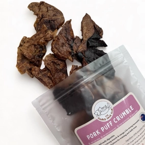 The Source-Sage Club Pork Bites Puff Crumble Grain-Free Cat & Dog Treats 100g dog sweater dog tuxedo dog dress holiday dog outfit dog birthday shirt