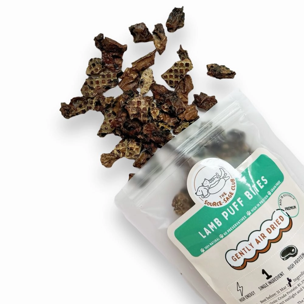 The Source-Sage Club Puff Lamb Bites Grain-Free Cat & Dog Treats 70g cat snacks catnip treats healthy cat food cat reward treats low calorie cat food