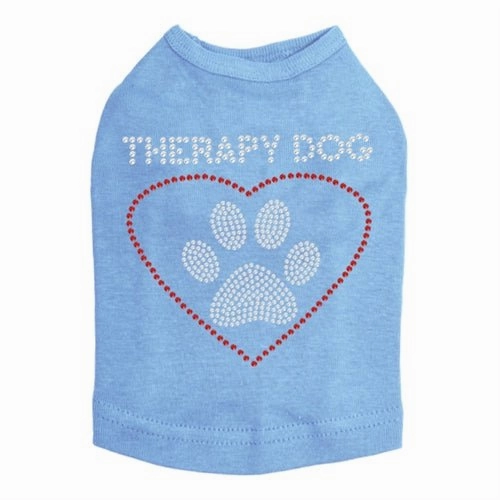 Therapy Dog Rhinestones Tank- Many Colors