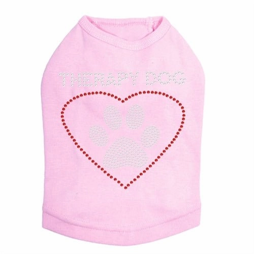 Therapy Dog Rhinestones Tank- Many Colors