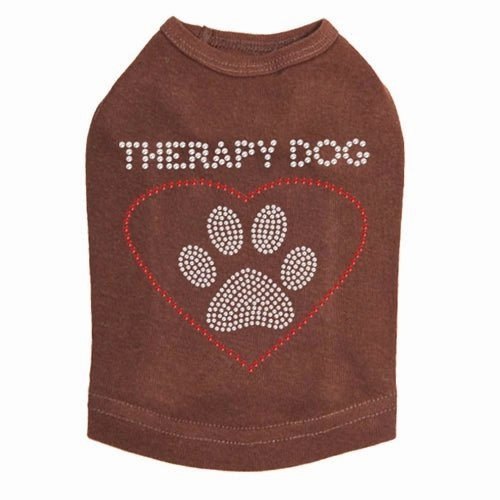 Therapy Dog Rhinestones Tank- Many Colors
