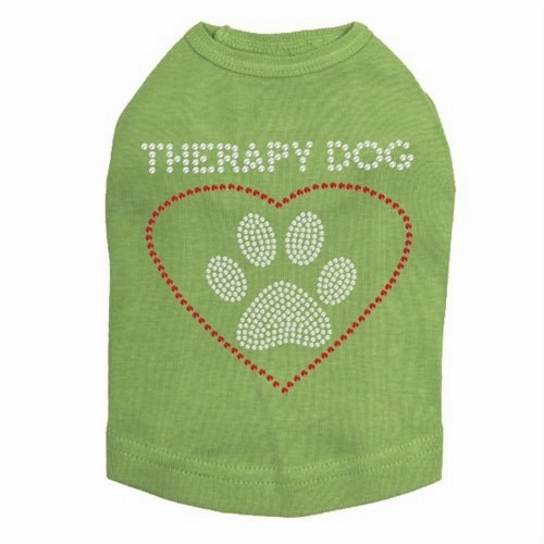 Therapy Dog Rhinestones Tank- Many Colors