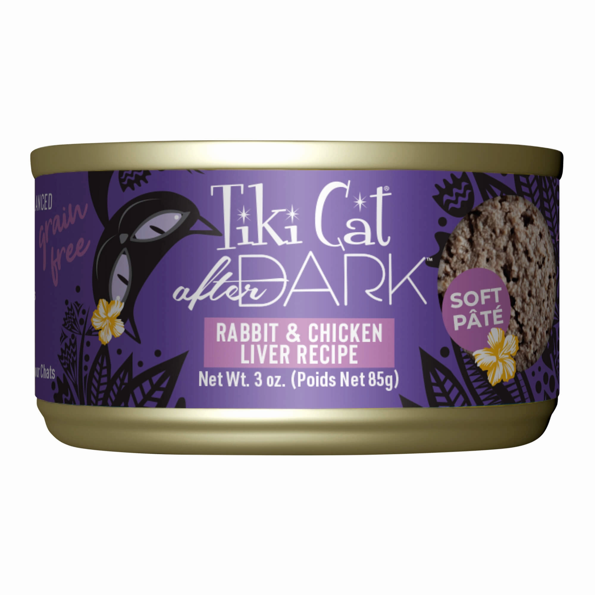 Tiki Cat After Dark Pate Wet Cat Food, Rabbit & Chicken Liver, 3 oz Cans, 12 ct cat scratchers cat towers cat window perch cat heating pad cat calming spray